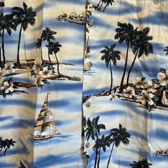 Vintage Pierre Cardin XL Hawaiin Tropical Summer button Up Collared Shirt - Picture 2 of 5